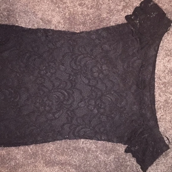 Ambiance off the shoulder black lace dress - Picture 2 of 3